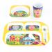 French Bull Tray Jungle 4 Piece Melamine Place Setting Set, Service for 1 Melamine in Green/Yellow | Wayfair 74493