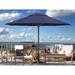 Longshore Tides Humphrey 10-ft Teak Market Umbrella, Wood in Blue/Navy | 96 H in | Wayfair LNTS2812 40649058