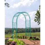 Canora Grey Montebello Iron 84" Tall Garden Arbor Iron/Metal in Blue | 83.86 H x 22.83 W x 53.15 D in | Wayfair 32E4979BC6E94C908A15E73C577FCEBE