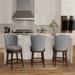 Three Posts™ Marthasville Swivel Counter & Bar Stool Wood in Gray | 40.75 H x 19 W x 23 D in | Wayfair A824C4B8FC5341BCA403551C5BEBF390