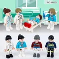 Mini figurine d'anime Playmobil médecin infirmière accessoires blocs de construction pièces