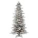 Vickerman 6' x 44" Flocked Tilden Spruce Artificial Christmas Tree, Warm White LED Lights - Flocked White on Green