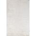 White Solid Plush Shaggy Oriental Area Rug Hand-tufted Foyer Carpet - 5'1" x 7'11"