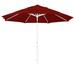 California Umbrella 11' Rd. Aluminum Market Umbrella, Crank Lift, Collar Tilt, Dbl Wind Vent, White Finish, Pacifica Fabric