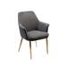 Porthos Home Dak Dining Chair with Armrests, Velvet, Gold Chrome Legs