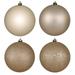 Vickerman 2.75" Oat 4-Finish Ball Ornament Assortment, 20 per Box