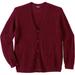 Men's Big & Tall Shaker Knit V-Neck Cardigan Sweater by KingSize in Rich Burgundy Marl (Size 9XL)