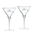 Linfield Wildcats 10oz. 2-Piece Luigi Bormioli Titanium Martini Glass Set