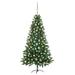 The Holiday Aisle® Artificial Pre-lit Christmas Tree w/ Ball Set Xmas Tree Decoration, Steel in Green/Pink | 5' | Wayfair