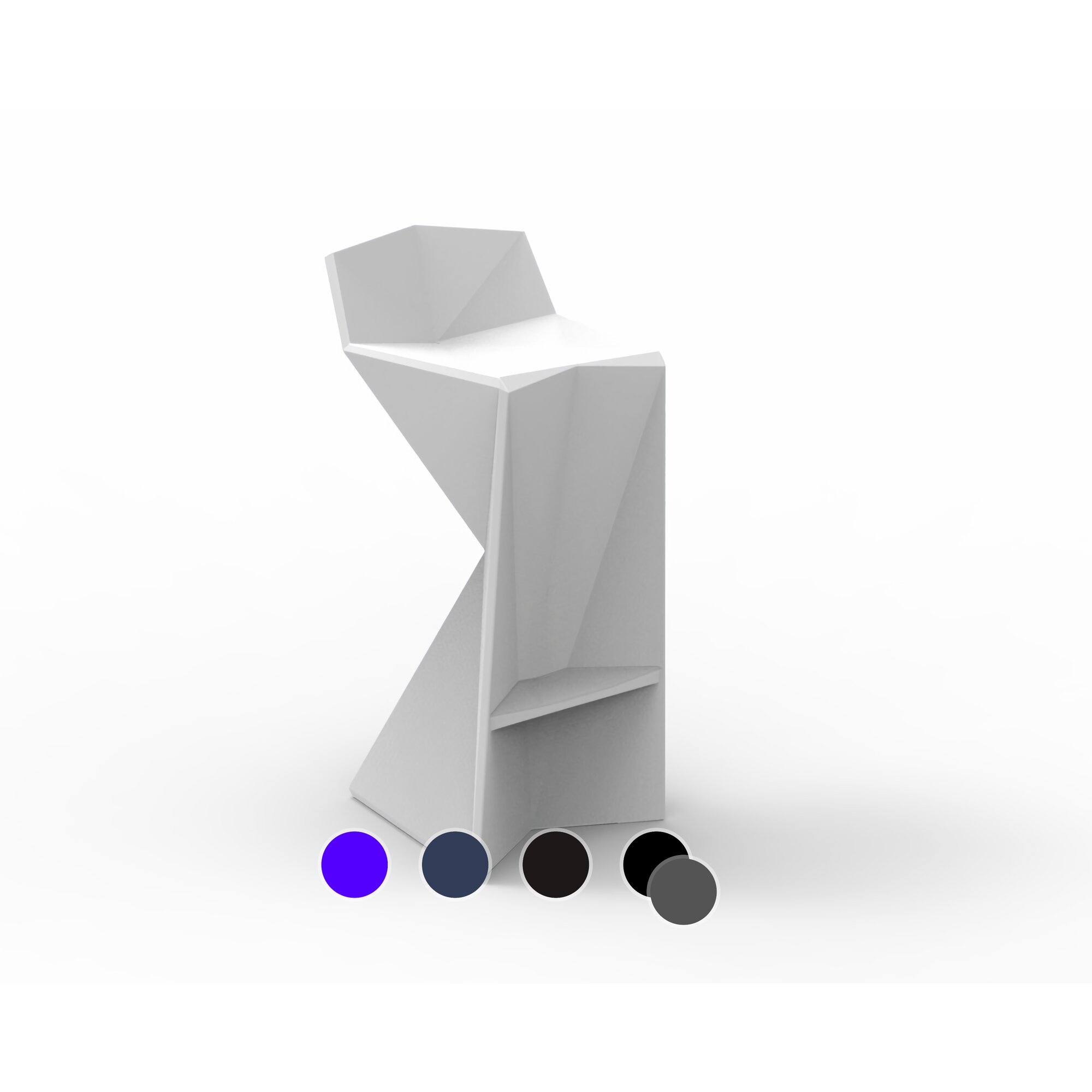 Vondom »VERTEX« Outdoor Barhocker Hochglanz lackiert / White