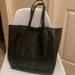 J. Crew Bags | Black J.Crew Leather Tote Bag | Color: Black | Size: Os