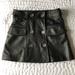 Zara Skirts | 100% Genuine Leather Mini Button A Line Skirt Zara Srpls Size Small 5479/800 | Color: Black | Size: S