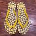 Kate Spade Shoes | Kate Spade New York Shiny Jelly Natal Flip Flops Sandals. Size 7 Nwt | Color: Yellow | Size: 7