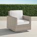 Small Palermo Swivel Lounge Chair with Cushions in Dove Finish - Rain Resort Stripe Sand, Standard - Frontgate