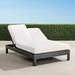 St. Kitts Double Chaise with Cushions in Matte Black Aluminum - Rumor Vanilla - Frontgate