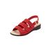 Extra Wide Width Women's The Sutton Sandal By Comfortview by Comfortview in Hot Red (Size 11 WW)