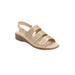Wide Width Women's The Sutton Sandal By Comfortview by Comfortview in Champagne (Size 10 W)