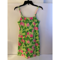Lilly Pulitzer Dresses | Lilly Pulitzer Pleated Shift Dress Size 6 Petite | Color: Green/Pink | Size: 6p