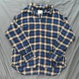 American Eagle Outfitters Tops | American Eagle Flannel | Color: Blue/Cream | Size: M