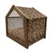 East Urban Home Taupe Wood Dog House Wood House in Brown | 22.44 H x 23.62 W x 17.72 D in | Wayfair 3ECE115C29C744E8B464B9366061B2A7