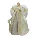 Northlight Seasonal 18" Lighted White & Gold Angel in a Dress Christmas Tree Topper - Warm White Lights Plastic | 18 H x 13 W x 13 D in | Wayfair