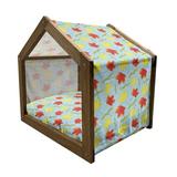 East Urban Home Blue Wood Dog House Wood House in Brown | 32.28 H x 39.37 W x 28.35 D in | Wayfair 0B70E03ED4EB4A34A3CF69529EE76DE7