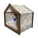 East Urban Home Gray Wood Dog House Wood House in Brown | 22.44 H x 23.62 W x 17.72 D in | Wayfair E70419C5E15D4FECAD7BBC35ADDF06E2