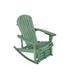 Longshore Tides Tulare Solid Wood Adirondack Chair Wood in Green | 27.75 H x 35 W x 35.5 D in | Wayfair AA804B83E07046AD913B020988FE585F