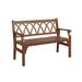 Red Barrel Studio® Hudaifa Solid Wood Bench Wood in White/Brown | 34 H x 48 W x 24 D in | Wayfair 841247202C5A4480A6FB39D78389AAF3