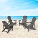 Rosecliff Heights Armenio Outdoor Adirondack Chair Plastic/Resin in Gray/Black | 36.6 H x 29.1 W x 33.9 D in | Wayfair