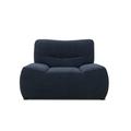 DOMO. Collection Boho Loveseat, Sessel, Polstersessel im Boho-Style, Sofa, Couch, Bigsofa in dunkelblau