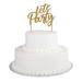 Let's Party Gold Cake Topper, Birthday, Home Decor, Gifts, 1 Piece - 5" x 5 3/4"