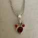 Disney Jewelry | Disneyland Mickey Mouse Red And Silver Necklace | Color: Red/Silver | Size: Os