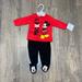 Disney Matching Sets | Disney Mickey Mouse Outfit Nwt | Color: Black/Red | Size: 0-3mb