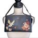 Coach Bags | Coach Large Wristlet 25 Tattoo Embroidery Black Bird Floral Leather Rocker Stars | Color: Black | Size: Os