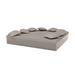 Orren Ellis Jut - Chill Bed - 8 Pillows - 90.5" X 90.5" - Lacquered - Champagne Plastic in Gray/Brown | 15.75 H x 90.5 W x 90.5 D in | Outdoor Furniture | Wayfair