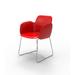 Vondom Pezzettina Patio Dining Armchair Plastic/Resin in Red | 31.5 H x 22.75 W x 21.75 D in | Wayfair 56005F-Red