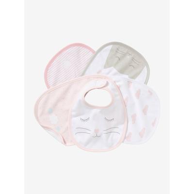 5er-Pack Baby Lätzchen rosa/katze von vertbaudet