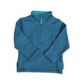 Leela Cotton Baby Kinder Troyer Bio-Baumwolle Piquestoff Sweatshirt Langarmshirt (74/80, blau - Donau)