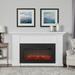 Alcott 75" Landscape Electric Fireplace in White by Real Flame