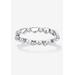 Women's Simulated Birthstone Heart Eternity Ring by PalmBeach Jewelry in April (Size 8)