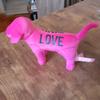 Pink Victoria's Secret Dog | Love Pink Vs Pink Collectible Plush Dog | Color: Black/Pink | Size: Os