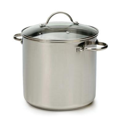 8 Qt Stock Pot - Induction by RSVP International in Gray