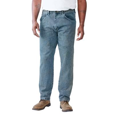 Men's Big & Tall Wrangler® Relaxed Fit Classic Jeans by Wrangler in Grey Indigo (Size 64 28)