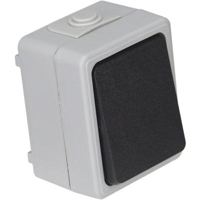 Feuchtraum Wechselschalter Serie taff Aufputz Schalter IP44 250V grau Image