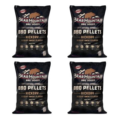 Bear Mountain BBQ All-Natural Hardwood Hickory Smoker Pellets, 20 Lb (4 Pack)