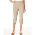 Blair Women's Essential Knit Pull-On Pedal Pushers - Tan - 3XL - Womens