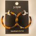 J. Crew Jewelry | Jcrew Hoop Earrings, Leopard Print Brand New! | Color: Black | Size: Os