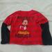 Disney Shirts & Tops | 2/$15 Disney Mickey Mouse Classic Layered Look Long Sleeve T-Shirt Size 12 Mo | Color: Black/Red | Size: 12mb