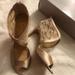 Jessica Simpson Shoes | Jessica Simpson Champagne Pumps | Color: Cream | Size: 8.5
